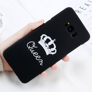 Planet Gates Queen / For Galaxy Note 8 USLION Matte Hard PC Case For Samsung Galaxy S7 Edge S8 S9 Plus KING Queen Crown Letter Cover Phone Cases For Samsung Note 8