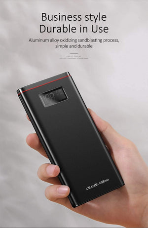 Quick Charger Power Bank PD QC 3.0 18W Digital LED Display 10000mah powerbank USAMS 9V/2A 5V/3A External Battery USB C Poverbank - Planet Gates