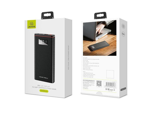 Planet Gates Quick Charger Power Bank PD QC 3.0 18W Digital LED Display 10000mah powerbank USAMS 9V/2A 5V/3A External Battery USB C Poverbank