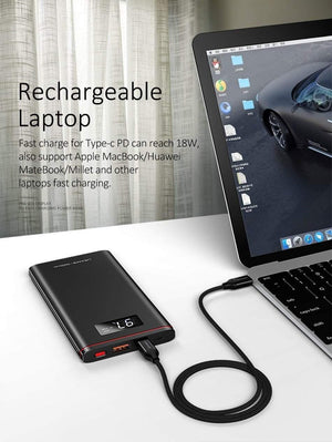 Planet Gates Quick Charger Power Bank PD QC 3.0 18W Digital LED Display 10000mah powerbank USAMS 9V/2A 5V/3A External Battery USB C Poverbank