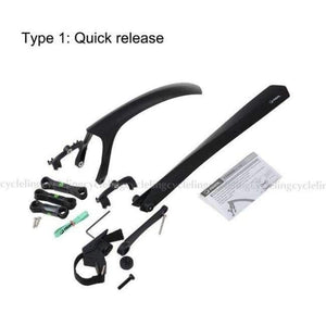 Planet Gates Quick release Type RBRL 700c x 23-35mm Bicycle Fenders 26" Cycling Road Bike Front Rear Mud Guards Cycle Mudguard Sets For 700c*23-35mm Road Bike