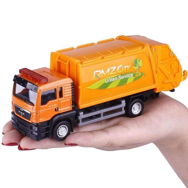 Planet Gates R 1:64 Garbage Truck Model Alloy Car Toy Sanitation Truck Garbage Bin Children's Favorite Toys Holiday Gift Toy Vehicles Kids