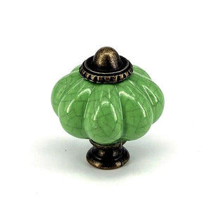 1x Hot selling Pumpkins Knobs Ceramic Kitchen Cupboard Cabinet Wardrobe Baby Children Room Pull Drawer 33mm Porcelain Handle