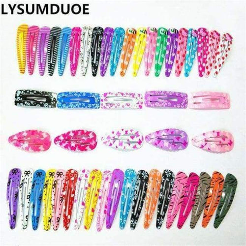 Planet Gates R 50Pcs Fashion Girl Bow Hairpin BB Clip Children Barrette Metal Hairpins Cartoon Flower Hairgrip Women Jewelry Hair Accessories