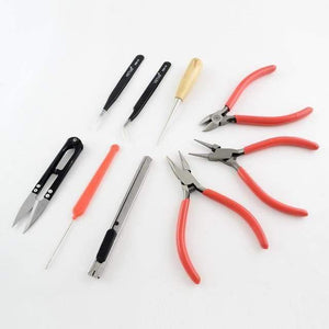 Planet Gates R073-02 Pandahall Jewelry Making DIY Pliers Tools Set Flat Round Nose Pliers Wire Cutter Pliers Rings Scissor Needles Beading Tweezer