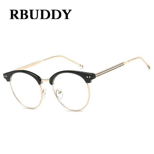 Planet Gates R1 Transparent Glasses Fake Computer Reading Glasses Clear Lens Men Women Optical Eyewear Metal Eyeglasses