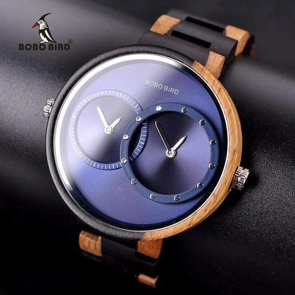 Planet Gates R10-1yellow / China BOBO BIRD Luxury Lover's Wood Watch Men Two Time Zone Display with Special Color New Design Quartz Watches erkek kol saati C-R10