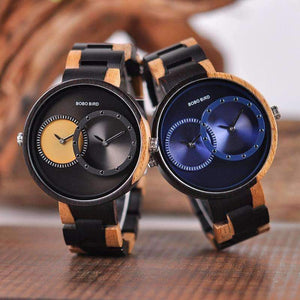 Planet Gates R10-1yellow / China BOBO BIRD Luxury Lover's Wood Watch Men Two Time Zone Display with Special Color New Design Quartz Watches erkek kol saati C-R10