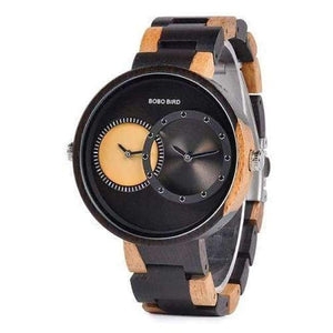Planet Gates R10-1yellow / China BOBO BIRD Luxury Lover's Wood Watch Men Two Time Zone Display with Special Color New Design Quartz Watches erkek kol saati C-R10