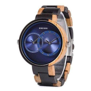 Planet Gates R10-3blue / China BOBO BIRD Luxury Lover's Wood Watch Men Two Time Zone Display with Special Color New Design Quartz Watches erkek kol saati C-R10