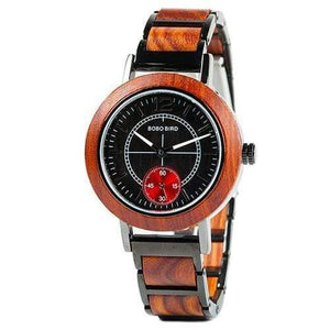 Planet Gates R12-2 Men Red Wooden Men Watches Top Brand Luxury Stylish Women Watch Great Gifts for Lovers Accept Engraving Logo
