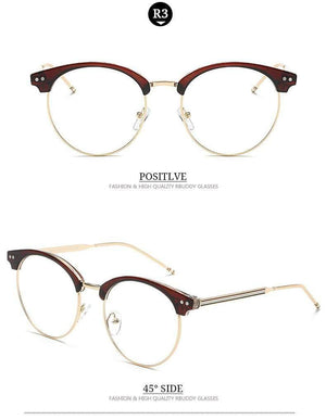 Planet Gates R2 Transparent Glasses Fake Computer Reading Glasses Clear Lens Men Women Optical Eyewear Metal Eyeglasses