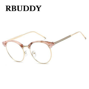 Planet Gates R7 Transparent Glasses Fake Computer Reading Glasses Clear Lens Men Women Optical Eyewear Metal Eyeglasses