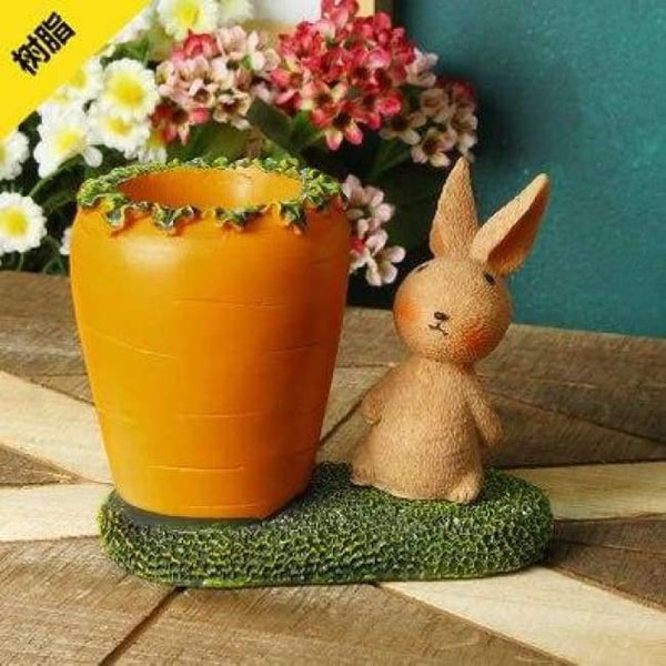 Planet Gates Rabbit 1 / China Cute Pen Holder Rabbit/Cactus/Unicorn Pencil Holder Kawaii Desk Accessories Office Stationery Desk Organizer