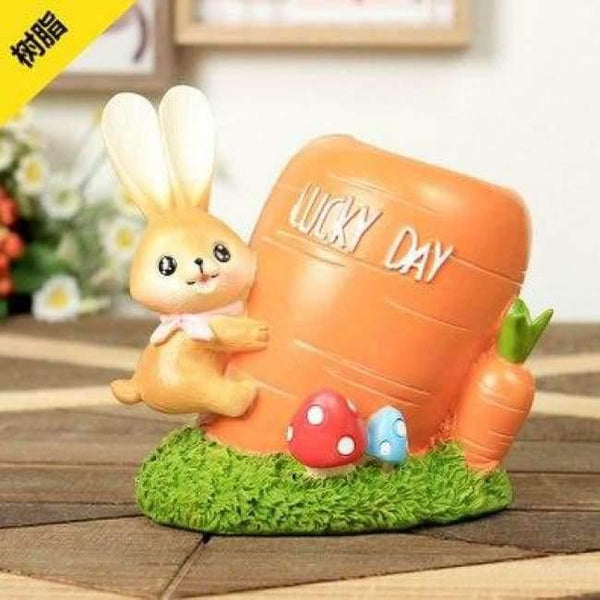 Planet Gates Rabbit / China Cute Pen Holder Rabbit/Cactus/Unicorn Pencil Holder Kawaii Desk Accessories Office Stationery Desk Organizer