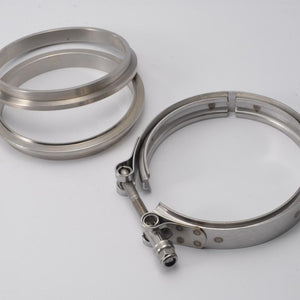 Planet Gates Racing Car T304 Stainless Steel V Band Clamp Flange Assembly For Exhaust Turbo Wastegate  4.5" OD Pipe EP-VKG45