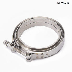 Planet Gates Racing Car T304 Stainless Steel V Band Clamp Flange Assembly For Exhaust Turbo Wastegate  4.5" OD Pipe EP-VKG45