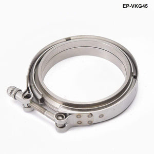 Planet Gates Racing Car T304 Stainless Steel V Band Clamp Flange Assembly For Exhaust Turbo Wastegate  4.5" OD Pipe EP-VKG45