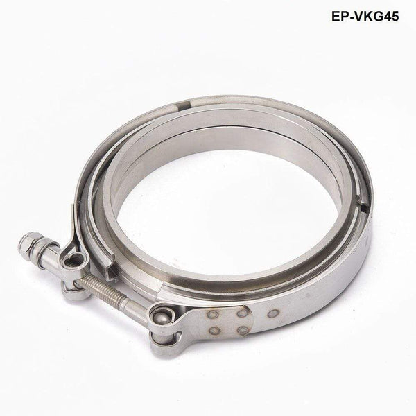 Planet Gates Racing Car T304 Stainless Steel V Band Clamp Flange Assembly For Exhaust Turbo Wastegate  4.5" OD Pipe EP-VKG45