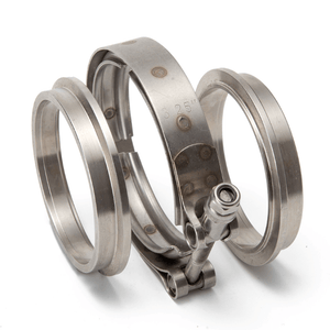 Planet Gates Racing Car T304 Stainless Steel V Band Clamp Flange Assembly For Exhaust Turbo Wastegate  4.5" OD Pipe EP-VKG45