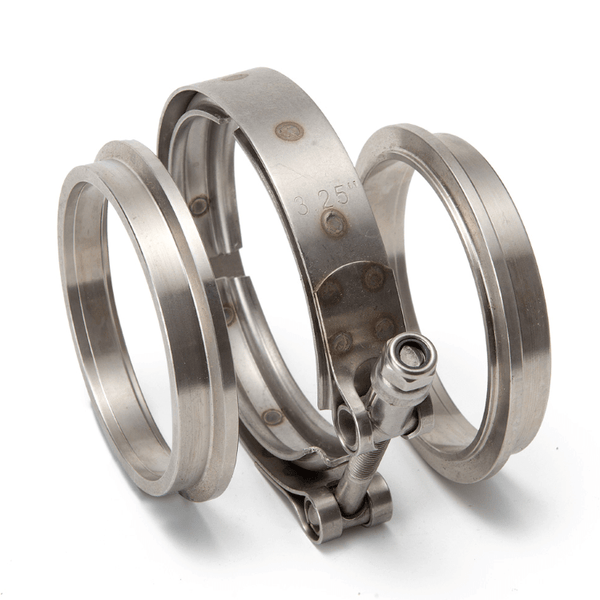 Planet Gates Racing Car T304 Stainless Steel V Band Clamp Flange Assembly For Exhaust Turbo Wastegate  4.5" OD Pipe EP-VKG45
