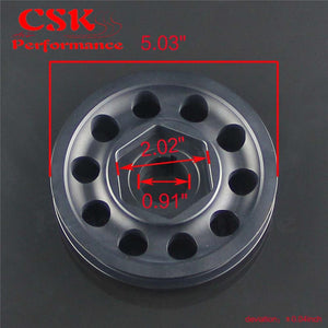Planet Gates Racing Light Weight Alloy Crank Pulley for Civic EK9 Integra DC2 Type R CTR BLACK