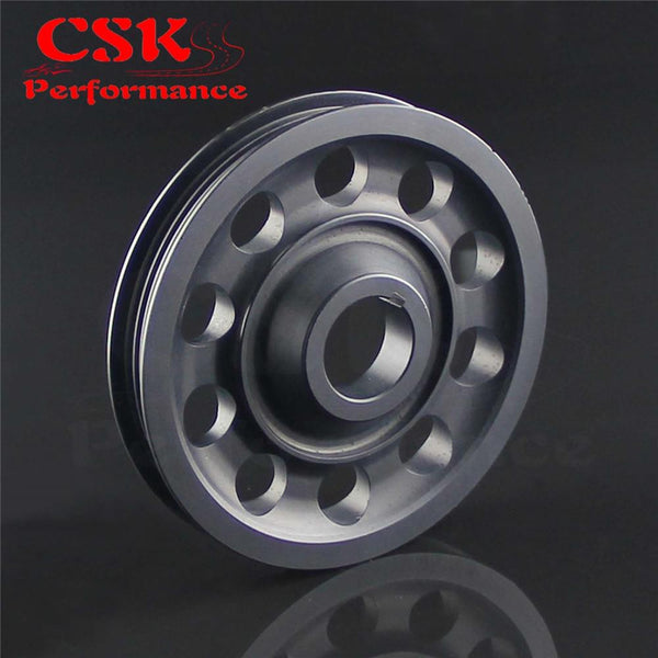 Planet Gates Racing Light Weight Alloy Crank Pulley for Civic EK9 Integra DC2 Type R CTR BLACK