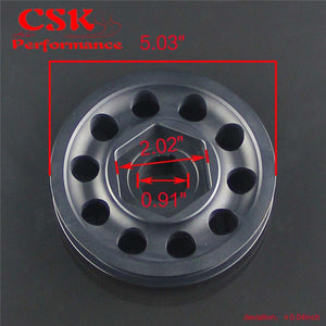 Planet Gates Racing Light Weight Alloy Crank Pulley for Civic EK9 Integra DC2 Type R CTR BLACK
