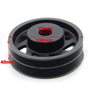 Planet Gates Racing Performance Crankshaft Crank Pulley For Subaru Impreza WRX Sti Legacy Aluminum Black Light Weight