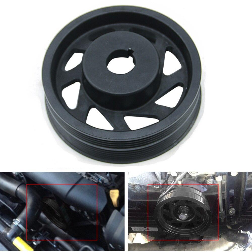 Planet Gates Racing Performance Crankshaft Crank Pulley For Subaru Impreza WRX Sti Legacy Aluminum Black Light Weight