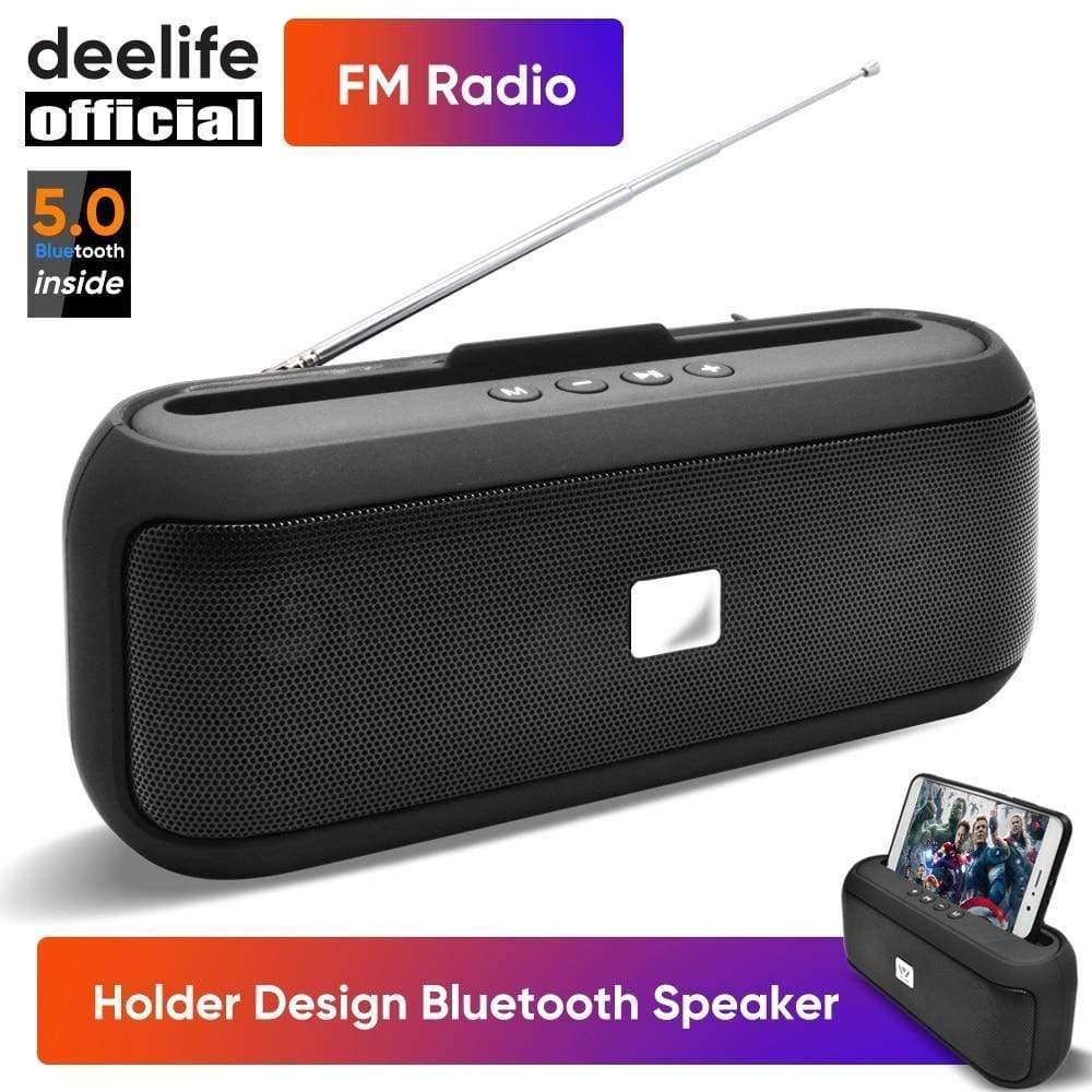 Planet Gates Radio Bluetooth Speaker Stereo Wireless Column 10W With FM Phone Holder Support BT 5.0 TWS Portable Speakers