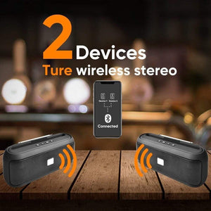 Planet Gates Radio Bluetooth Speaker Stereo Wireless Column 10W With FM Phone Holder Support BT 5.0 TWS Portable Speakers