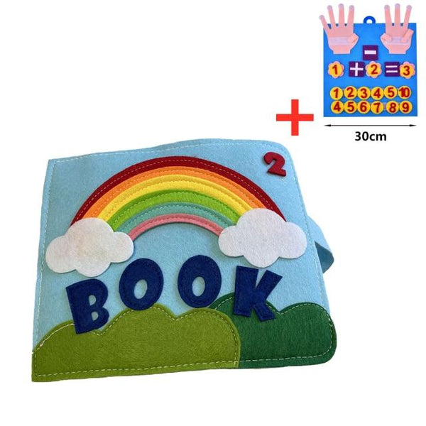 Planet Gates rainbow book A Washable Montessori Baby Busy Board 3D Toddlers Story Cloth Book Early Learning Education Habits Knowledge Developing Toys