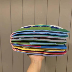 Planet Gates rainbow book Washable Montessori Baby Busy Board 3D Toddlers Story Cloth Book Early Learning Education Habits Knowledge Developing Toys