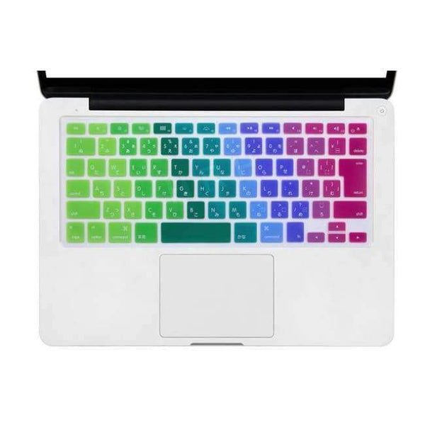 Planet Gates Rainbow HRH Ombre Rainbow Animal Japanese Silicone Keyboard Cover Protector Skin for Macbook Air13 Pro Retina13 15 17 Laptop Accessory