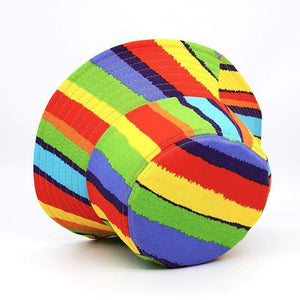 Planet Gates Rainbow Stripe Bucket Hats For Women Floral Outdoor Travel Sun Hat Sun protection Fisherman Cap Men Female Panama