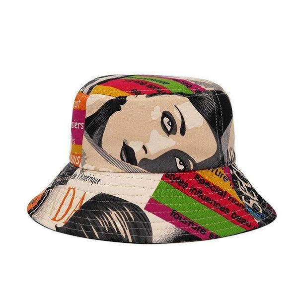 Planet Gates Rainbow Stripe Bucket Hats For Women Floral Outdoor Travel Sun Hat Sun protection Fisherman Cap Men Female Panama