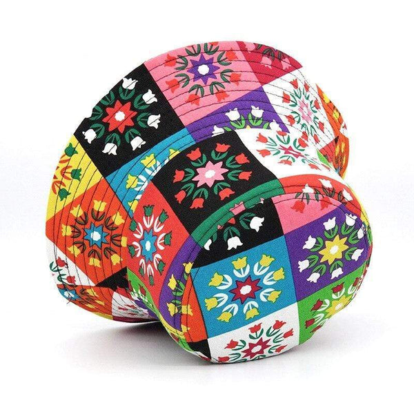 Planet Gates Rainbow Stripe Bucket Hats For Women Floral Outdoor Travel Sun Hat Sun protection Fisherman Cap Men Female Panama