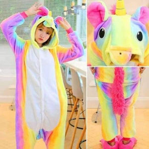 Planet Gates Rainbow Tenma / S Adult/Kids Winter Woman whole Pajamas Animals Unicorn Costume  Fancy Animal Anime Cosplay One piece Jumpsuit Halloween Onesie
