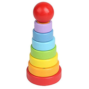 Planet Gates RainbowTower Baby Educational Toys Wooden Toys Montessori Early Learning Baby Birthday Christmas New Year Gift Toys for Children Kids