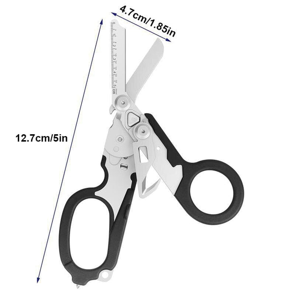 Planet Gates Raptor Emergency Response Shears Multifunctional Outdoor Tools With Glass Breaker Strap Cutter Folding Pliers Safety Hammer