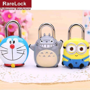 Planet Gates Rarelock Cartoon Colour Brass Padlock with 2 Keys for Drawer Door Jewelry Box Bags Lock DIY Furniture Hardware a