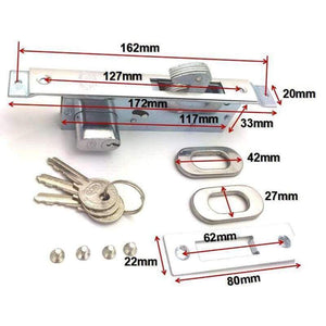 Planet Gates Rarelock Christmas Supplies Sliding Door  Lock with 3 Keys for Bedroom Balcony Bathroom Accessory Home Security Hardware f