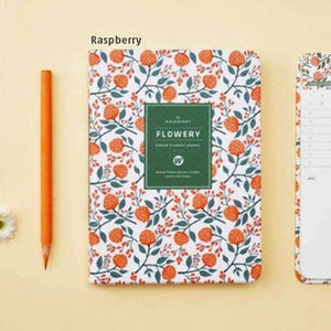 Planet Gates Raspberry / A5 PU Leather Floral Flower Schedule Book Diary Weekly Planner Notebook School Office Writing Pads Stationery Supplies