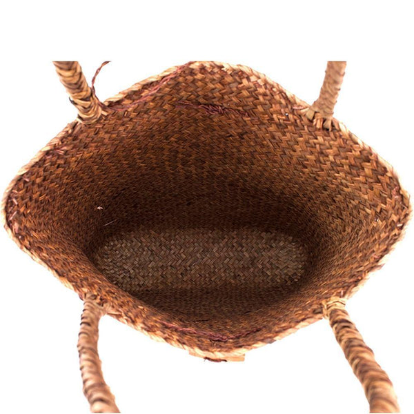 Planet Gates Rattan Straw Bag Flower Basket Storage Tote Female Bags Travel Handbag Shopping Braided Hand Bag For Women Girl