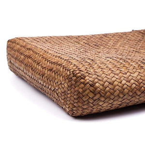 Planet Gates Rattan Straw Bag Flower Basket Storage Tote Female Bags Travel Handbag Shopping Braided Hand Bag For Women Girl