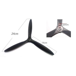 Planet Gates RC Cessna 182 1410MM 11*9 3 blade plastic propeller for cessna airplane 1410mm wingspan remote control fixed wing plane