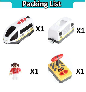 Planet Gates RC Electric Train Set With Carriage Sound and Light Express Truck FIT Wooden Track Children Electric Toy Kids Toys