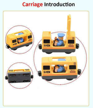 Planet Gates RC Electric Train Set With Carriage Sound and Light Express Truck FIT Wooden Track Children Electric Toy Kids Toys