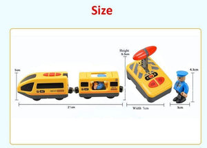 Planet Gates RC Electric Train Set With Carriage Sound and Light Express Truck FIT Wooden Track Children Electric Toy Kids Toys